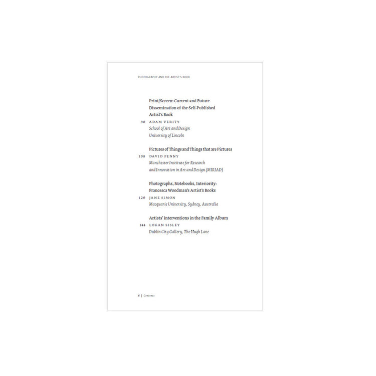 Photography and the Artist's Book